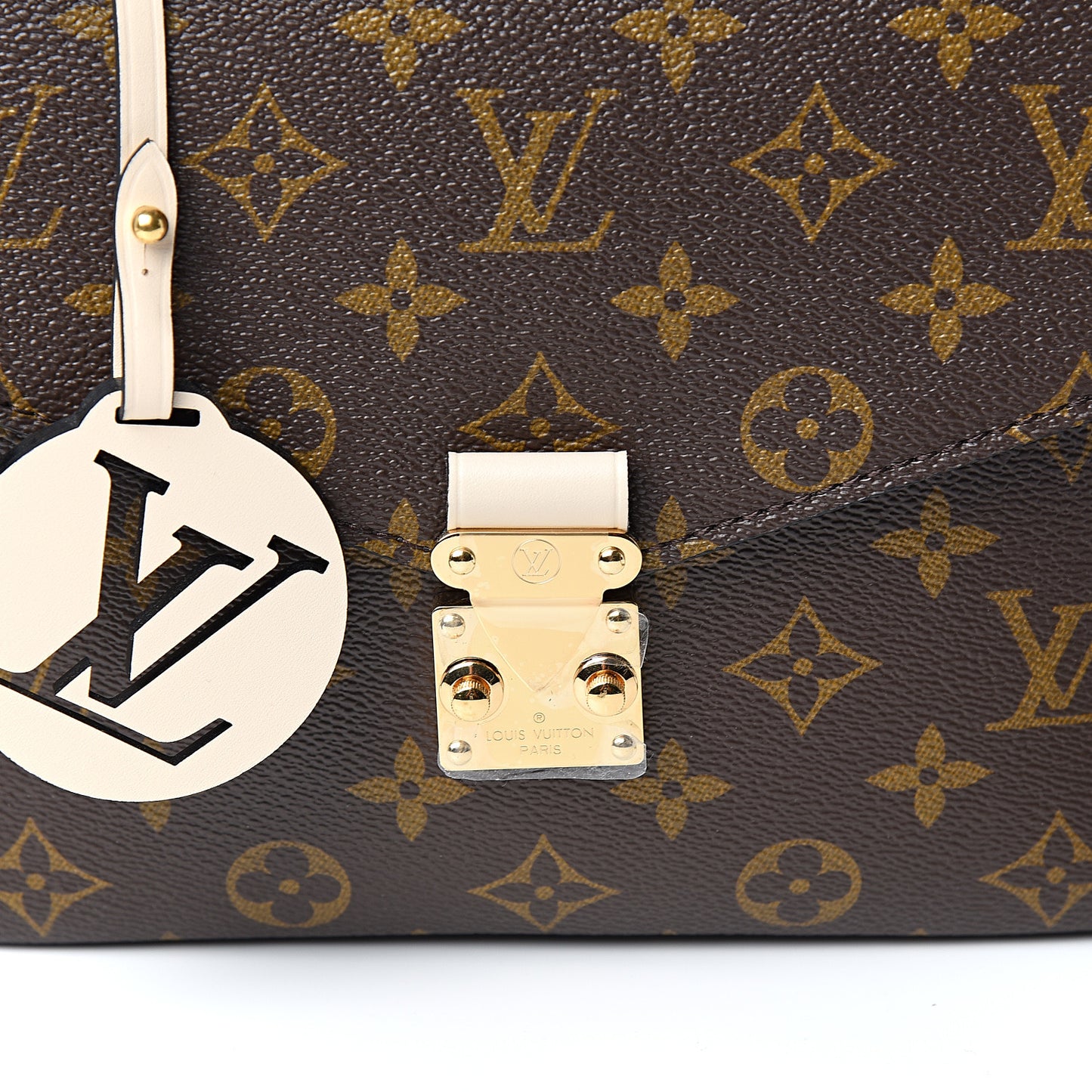 Monogram Braided Pochette Metis Creme Beige