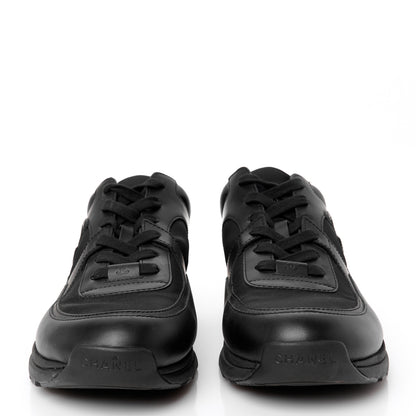 Chanel Lambskin Fabric CC Uniform Sneakers 42 Black 3 of 9