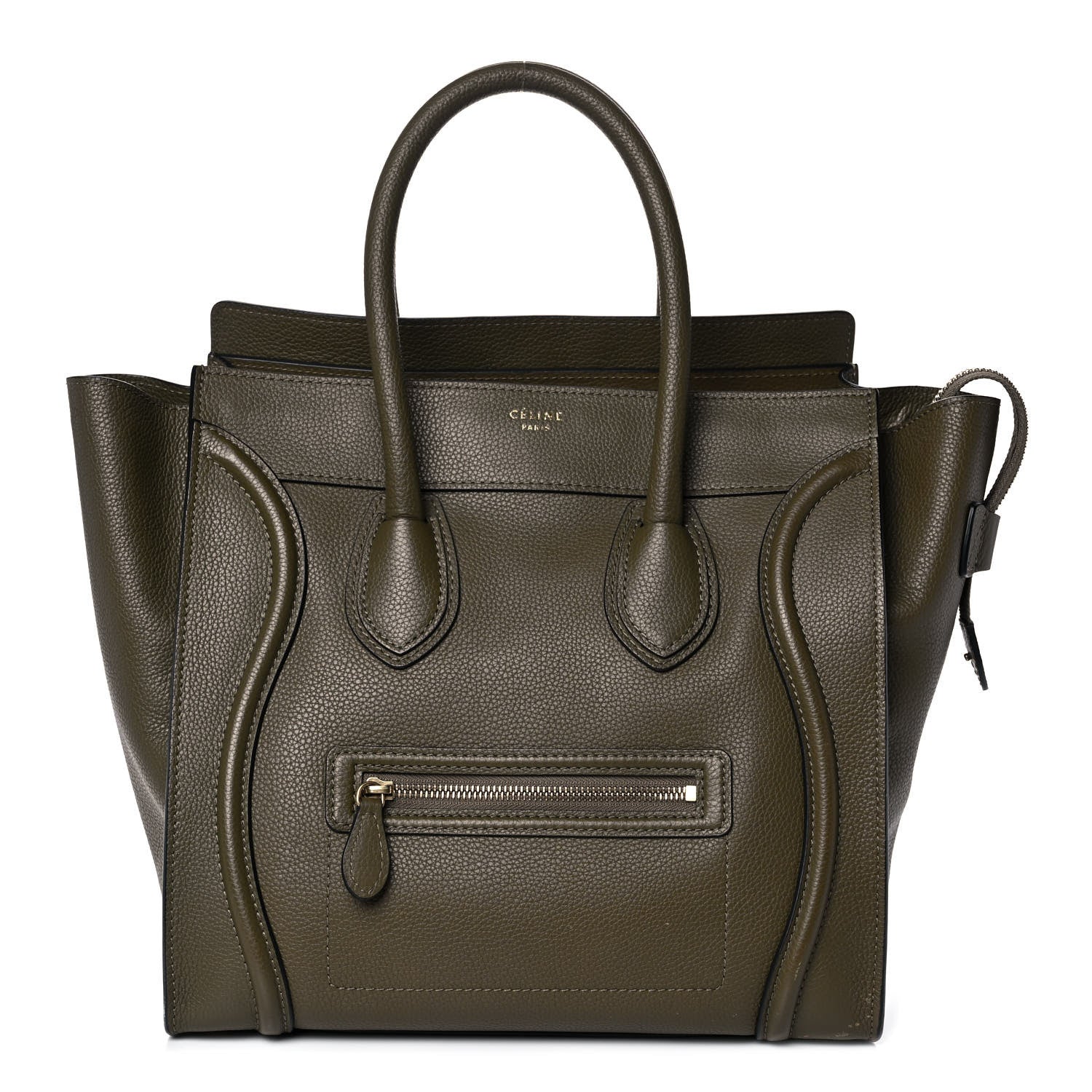 Celine Drummed Calfskin Mini Luggage Jungle 1 of 11