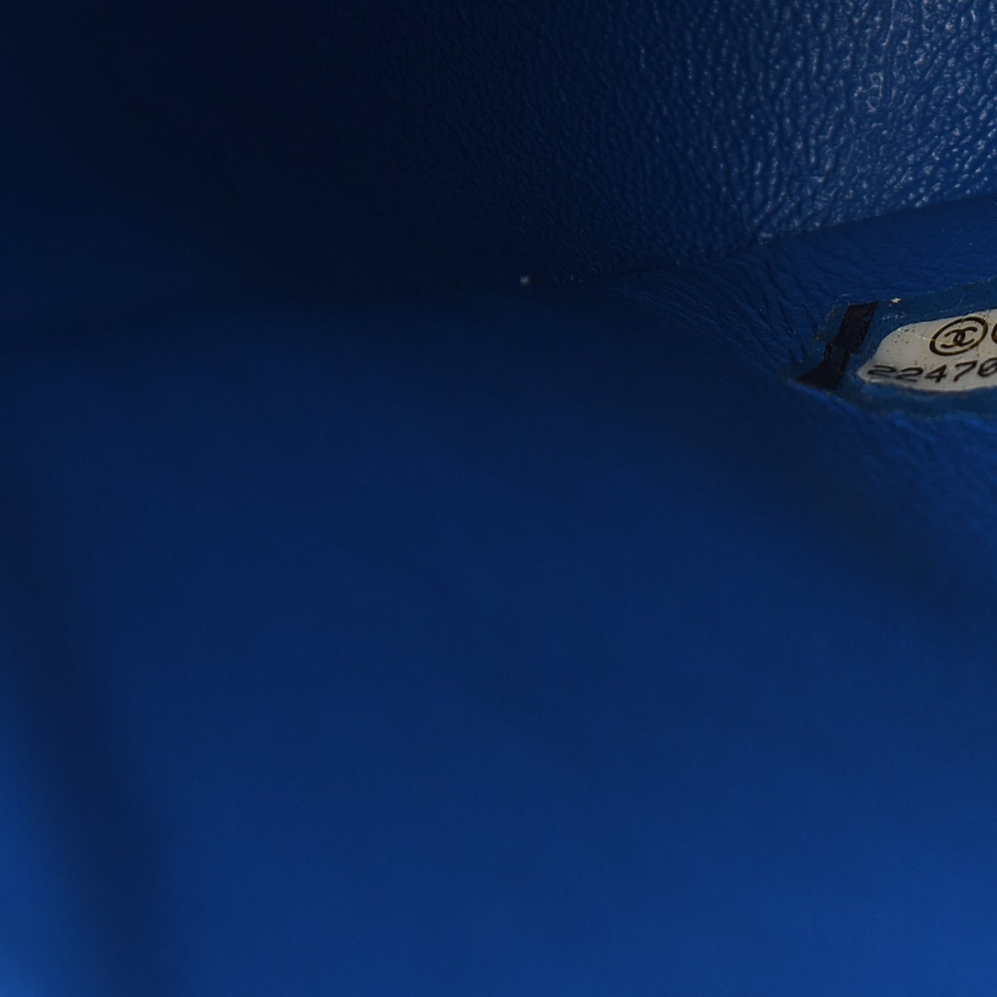 Lambskin Quilted Jumbo Double Flap Blue