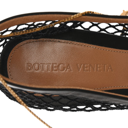Bottega Veneta Mesh Calfskin Chain Stretch Pumps 36.5 Black 6 of 8