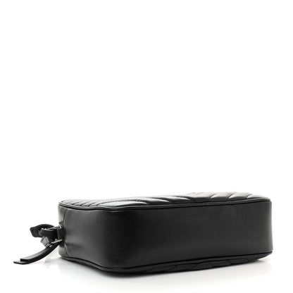 Saint Laurent Calfskin Matelasse Monogram Lou Camera Bag Black 4 of 11