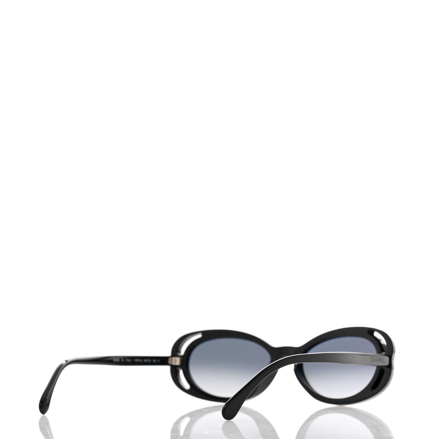 Acetate Oval Sunglasses 71571A Black