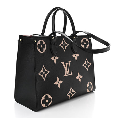 Louis Vuitton Empreinte Monogram Giant Onthego MM Black Beige 3 of 9