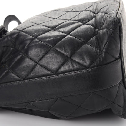 Chanel Lambskin Quilted Drawstring Bag Black 32 of 39