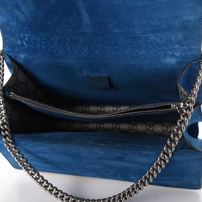 Gucci GG Supreme Monogram Blooms Medium Dionysus Shoulder Bag Beige Navy Vintage Blue 5 of 8