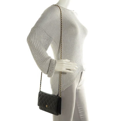 Chanel Caviar Quilted Wallet On Chain WOC Black 2 of 9