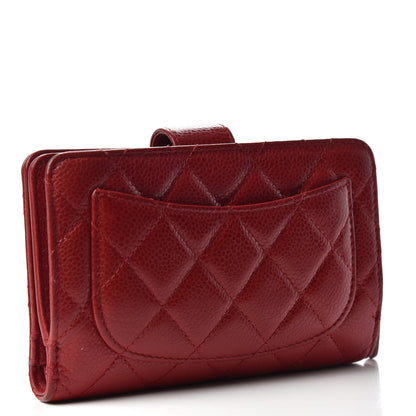 Chanel Caviar Quilted CC French Wallet Red 3 of 9