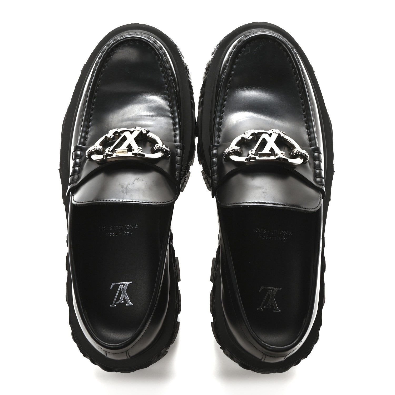 Louis Vuitton Calfskin Baroque Mens LV Loafers 9 Black 2 of 9