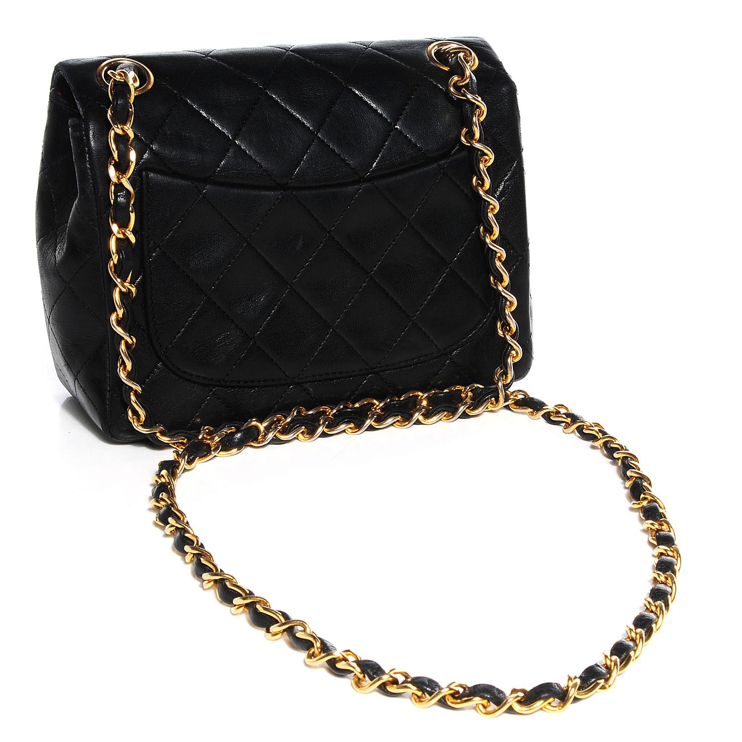 Chanel Lambskin Quilted Mini Square Flap Black 3 of 8