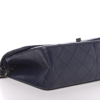 Chanel Aged Calfskin Quilted 2.55 Reissue 226 Flap Navy Blue 8 of 11
