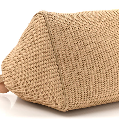 Loro Piana Cotton Raffia Puffy Pouch Clutch Bag 9 of 9