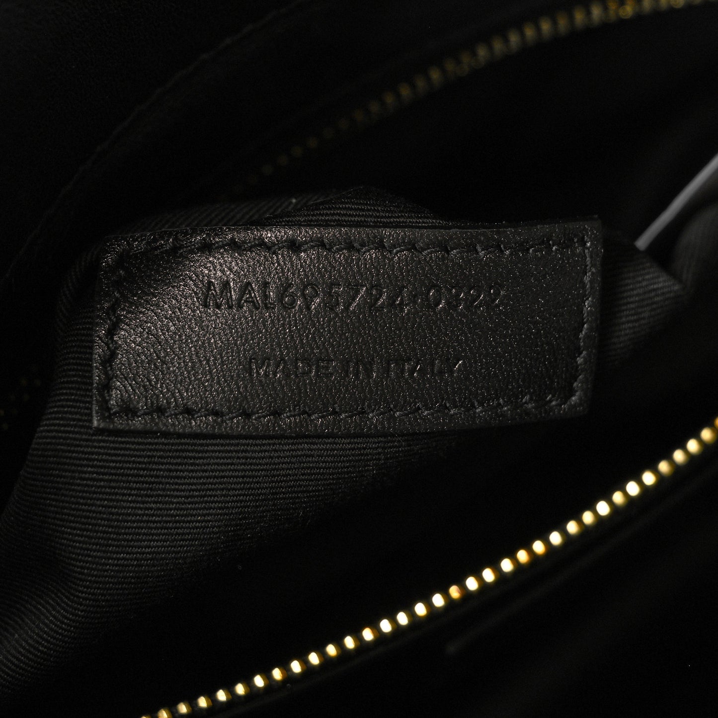Calfskin Crocodile Embossed Gaby Satchel Black
