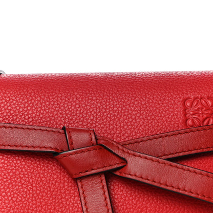 Loewe Grained Calfskin Mini Gate Crossbody Bag Scarlet Burnt Red 7 of 9