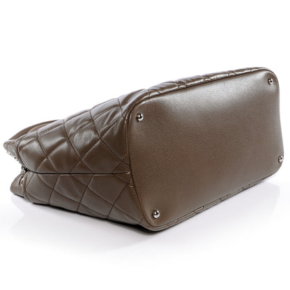 Chanel Caviar CC Timeless Soft Tote Taupe Fonce 4 of 9