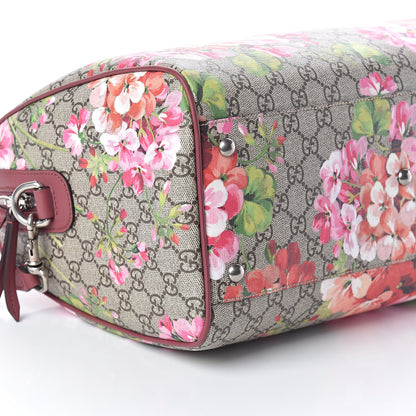 Gucci GG Supreme Monogram Blooms Medium Boston Beige Multicolor Dry Rose 8 of 9