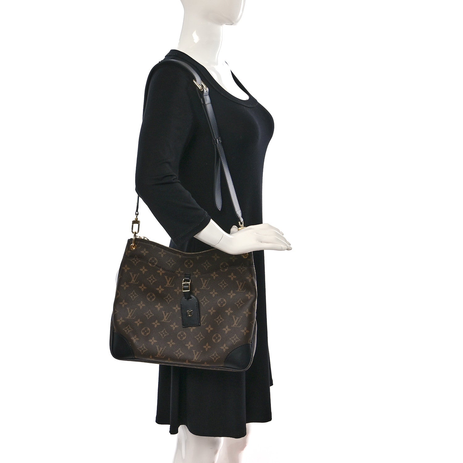 Louis Vuitton Monogram Odeon MM Black 2 of 8
