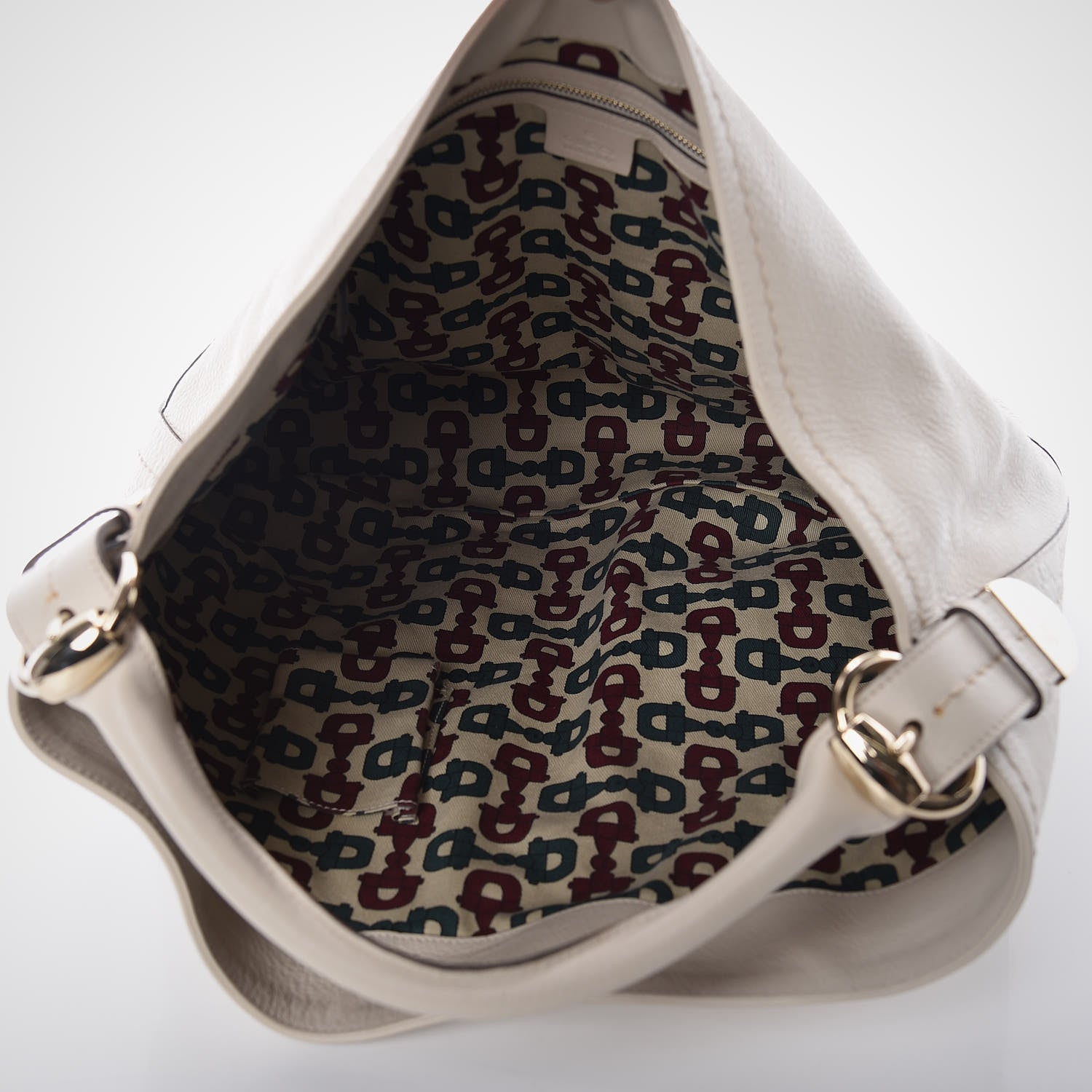 Gucci Calfskin Guccissima Trim Large Signoria Hobo Ivory 8 of 10