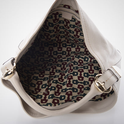 Gucci Calfskin Guccissima Trim Large Signoria Hobo Ivory 8 of 10