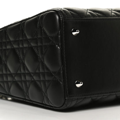Christian Dior Lambskin Cannage Medium Lady Dior Crystal Strap Black 7 of 11