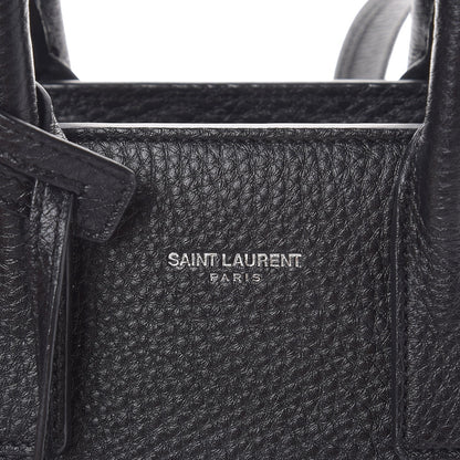 Saint Laurent Grained Calfskin Nano Sac De Jour Black 6 of 7