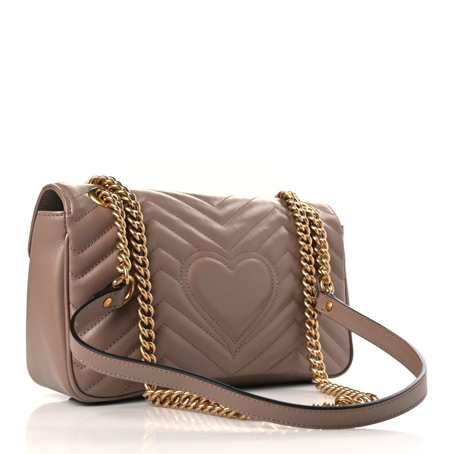 Gucci Calfskin Matelasse Small GG Marmont Shoulder Bag Porcelain Rose 3 of 9