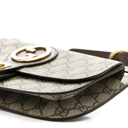 Gucci GG Supreme Monogram Textured Dollar Calfskin Blondie Belt Bag Beige Ebony New Acero 11 of 11