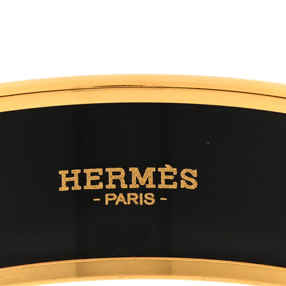 Hermes Enamel Printed Caleche Wide Bracelet 62 Orange 4 of 4