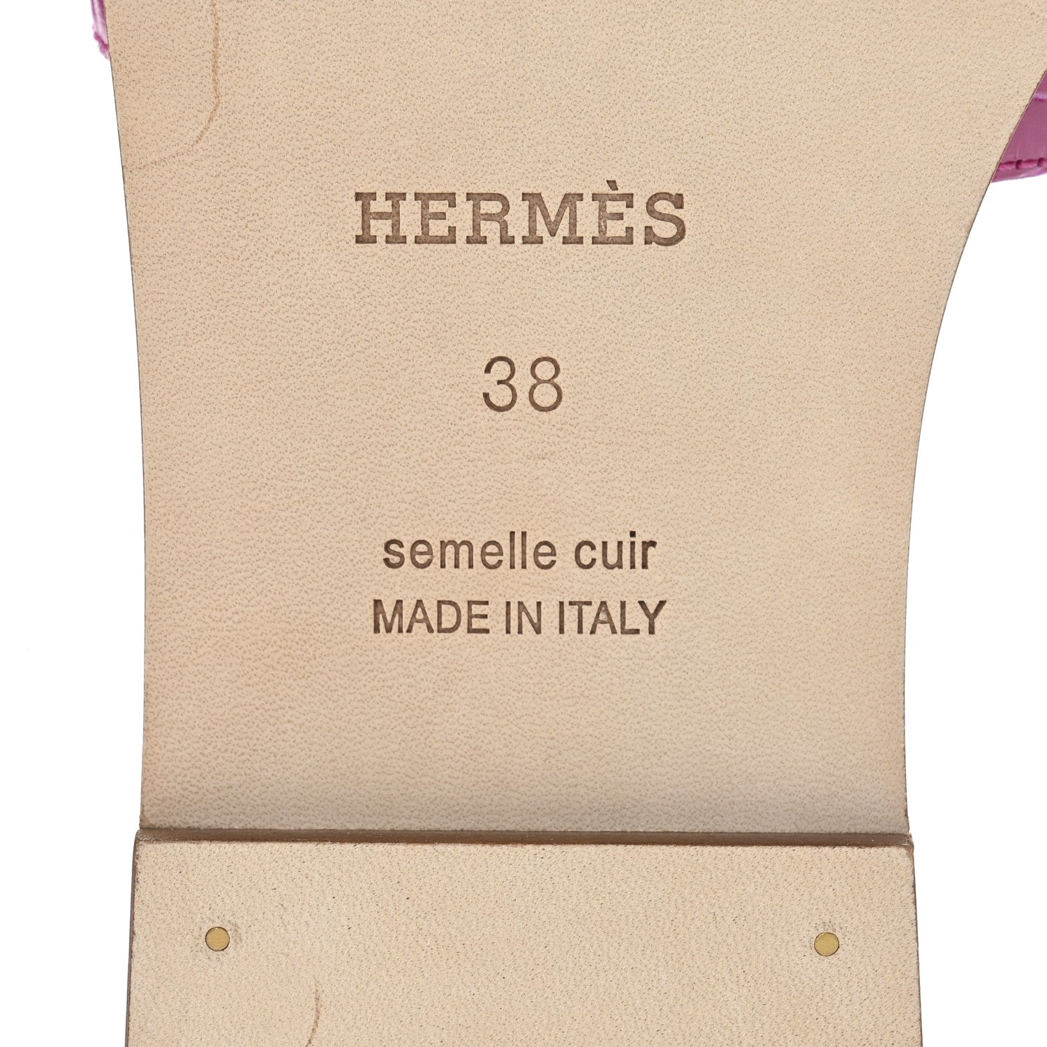 Hermes Shiny Alligator Oran Sandals 38 Rose Sheherazade 7 of 9