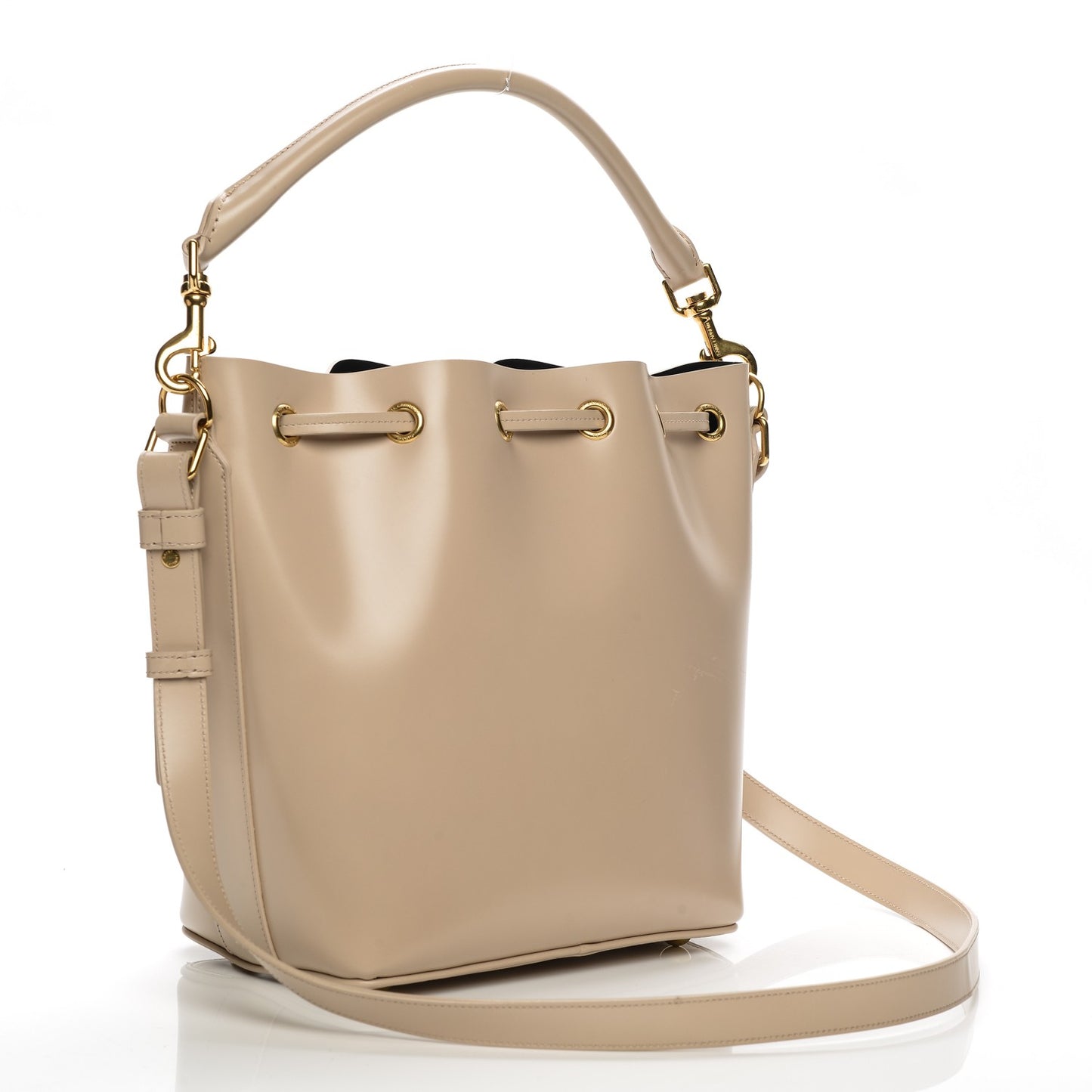 Calfskin Medium Emmanuelle Bucket Bag Nude Powder