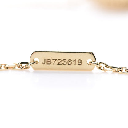 Van Cleef & Arpels 18K Yellow Gold Mother of Pearl Vintage Alhambra Pendant Necklace 5 of 6
