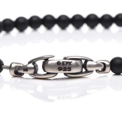 David Yurman Sterling Silver Black Onyx Spiritual Bead Cross Bracelet 3 of 3