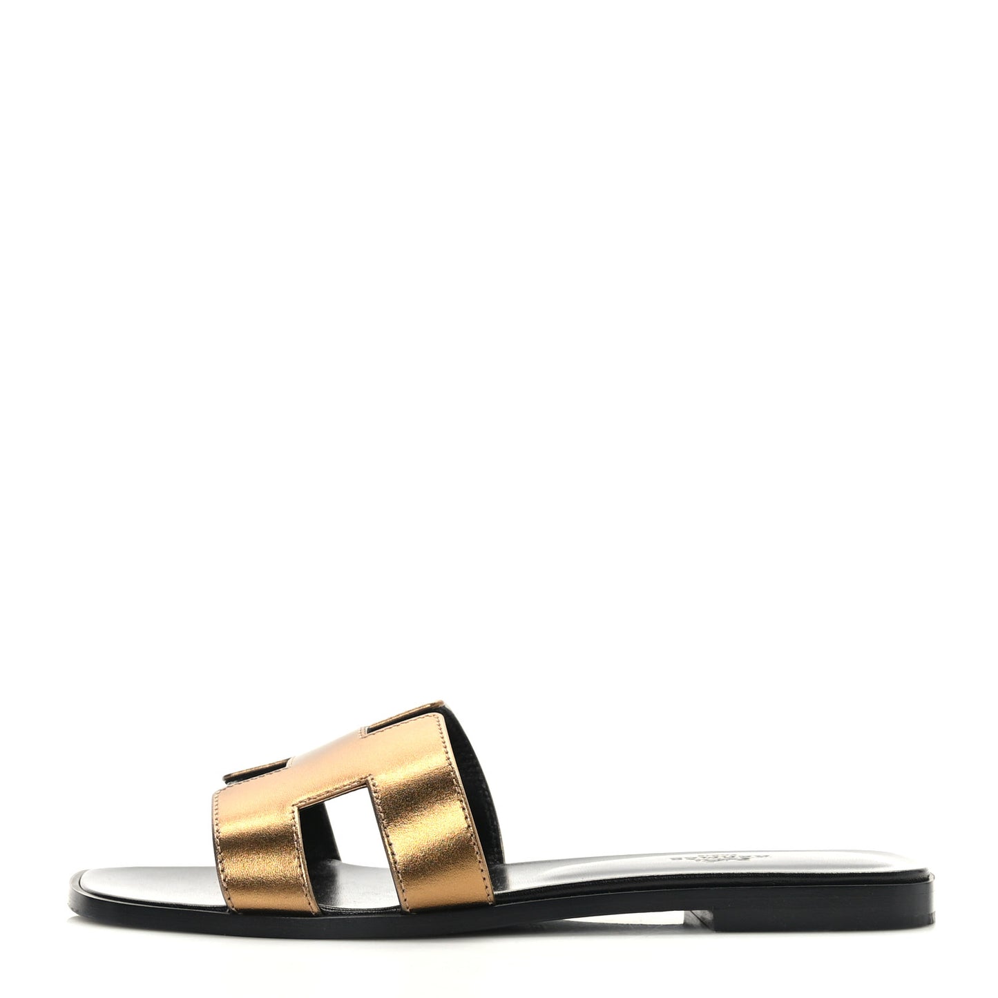 Metallic Nappa Oran Sandals 39 Vert Bronze