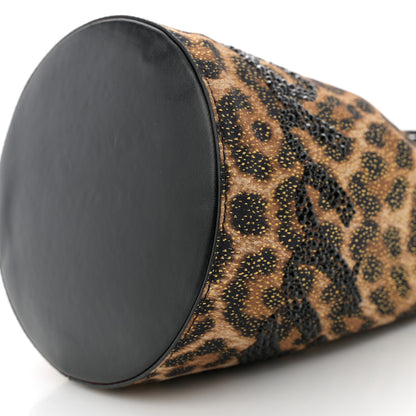Christian Louboutin Leopard Print Marie Jane Bucket Brown 9 of 10