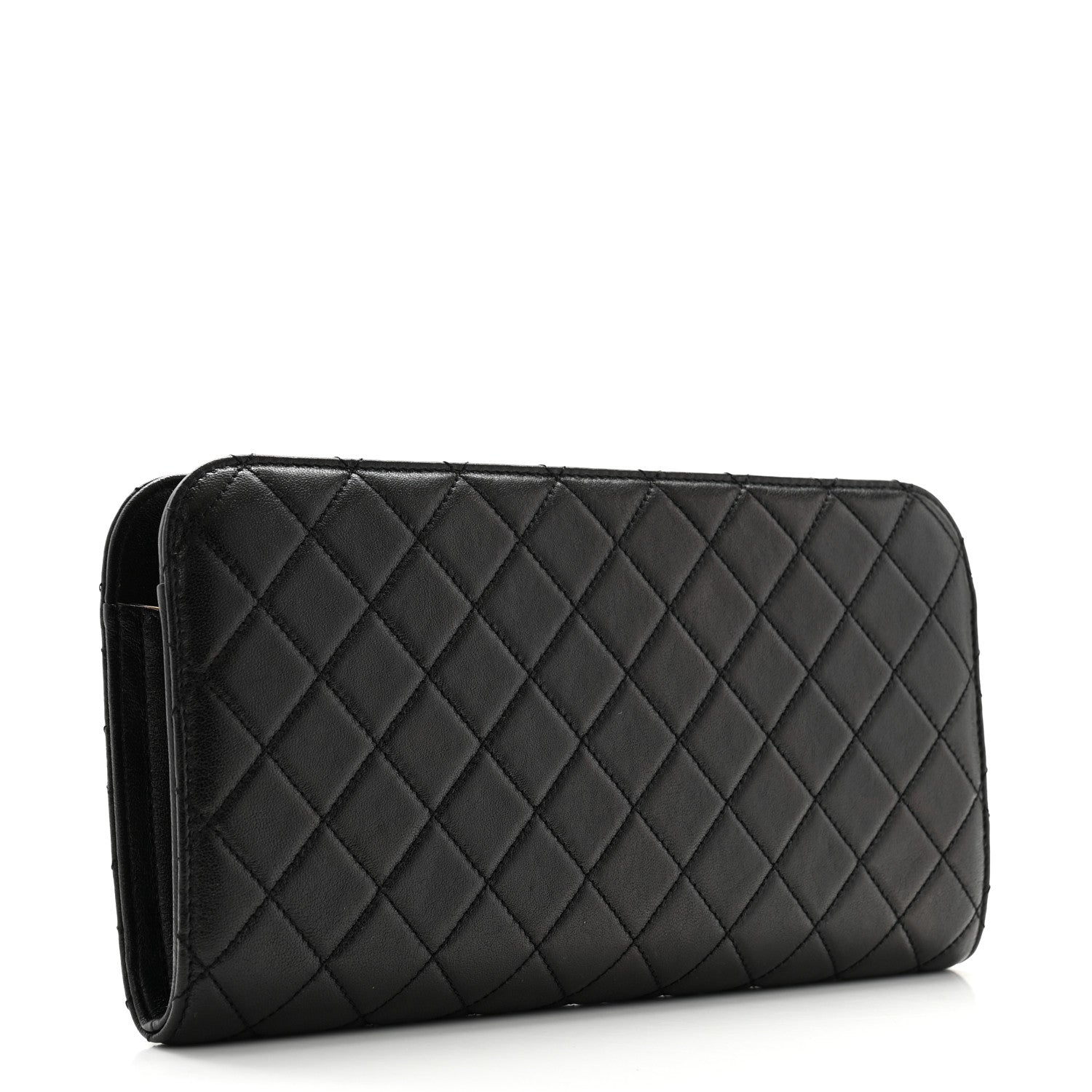 Chanel Lambskin Quilted Coco Midnight Clutch  Black 3 of 10