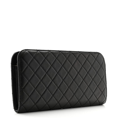 Chanel Lambskin Quilted Coco Midnight Clutch  Black 3 of 10
