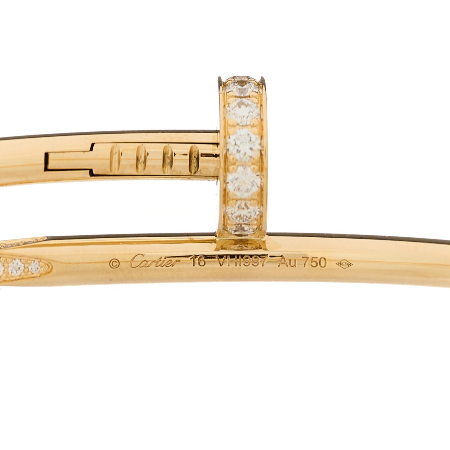 18K Yellow Gold Diamond Juste Un Clou Bracelet 16