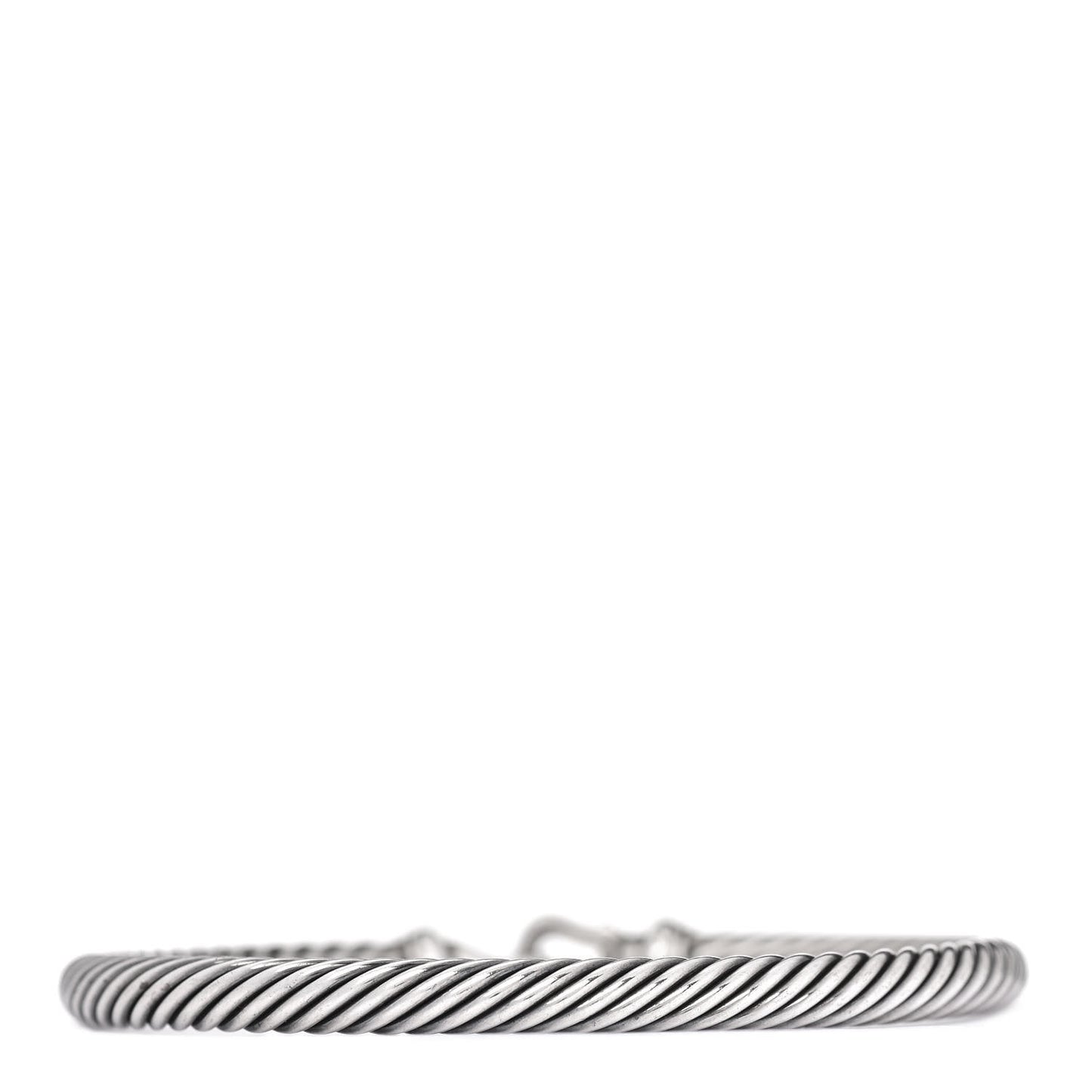Sterling Silver Diamond 5mm Cable Buckle Bracelet