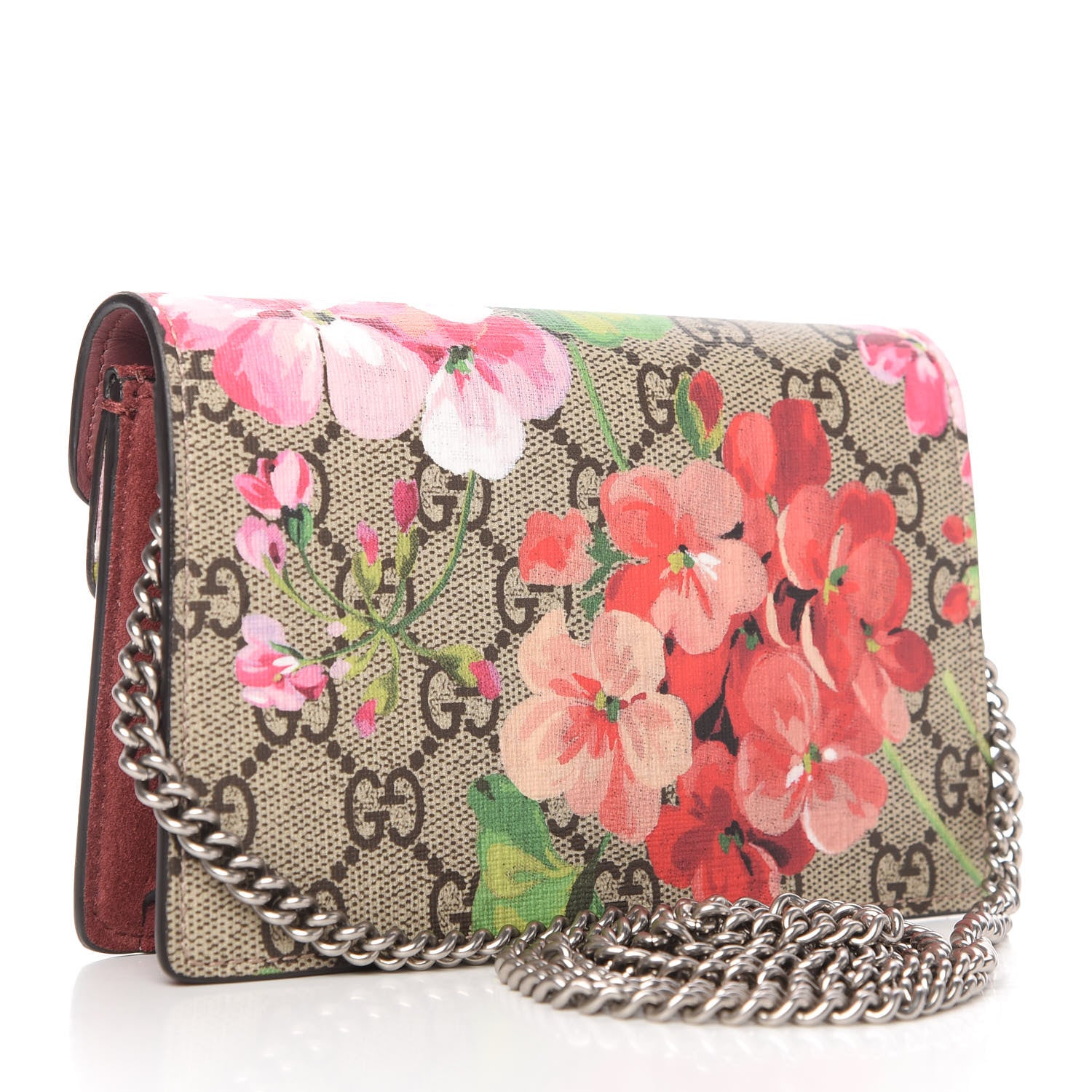 Gucci GG Supreme Monogram Blooms Super Mini Dionysus Shoulder Bag Beige Multicolor Dry Rose 3 of 9
