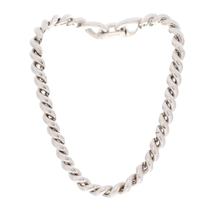 Hermes Sterling Silver Vintage Torsade Link Choker Necklace 3 of 6