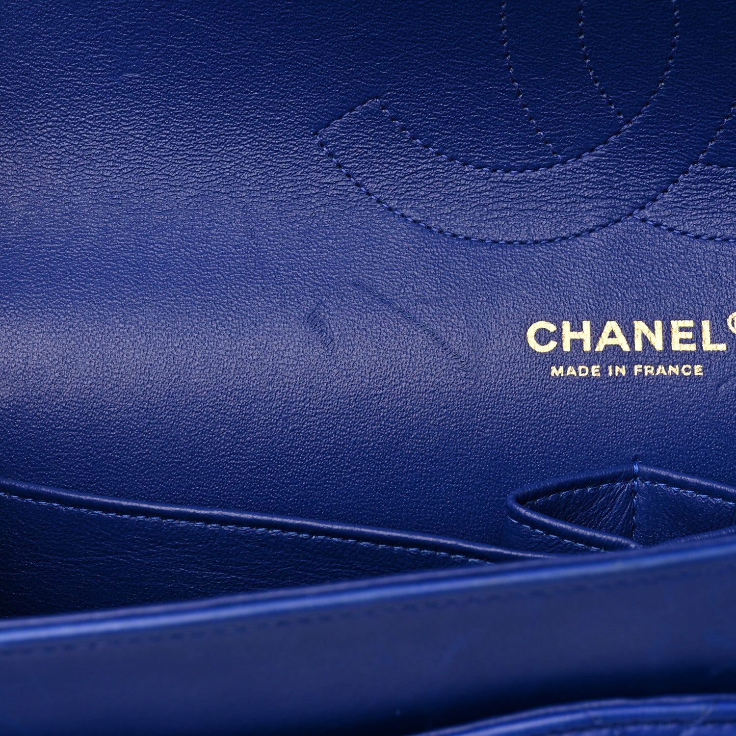 Chanel Lambskin Quilted Jumbo Double Flap Blue 13 of 18