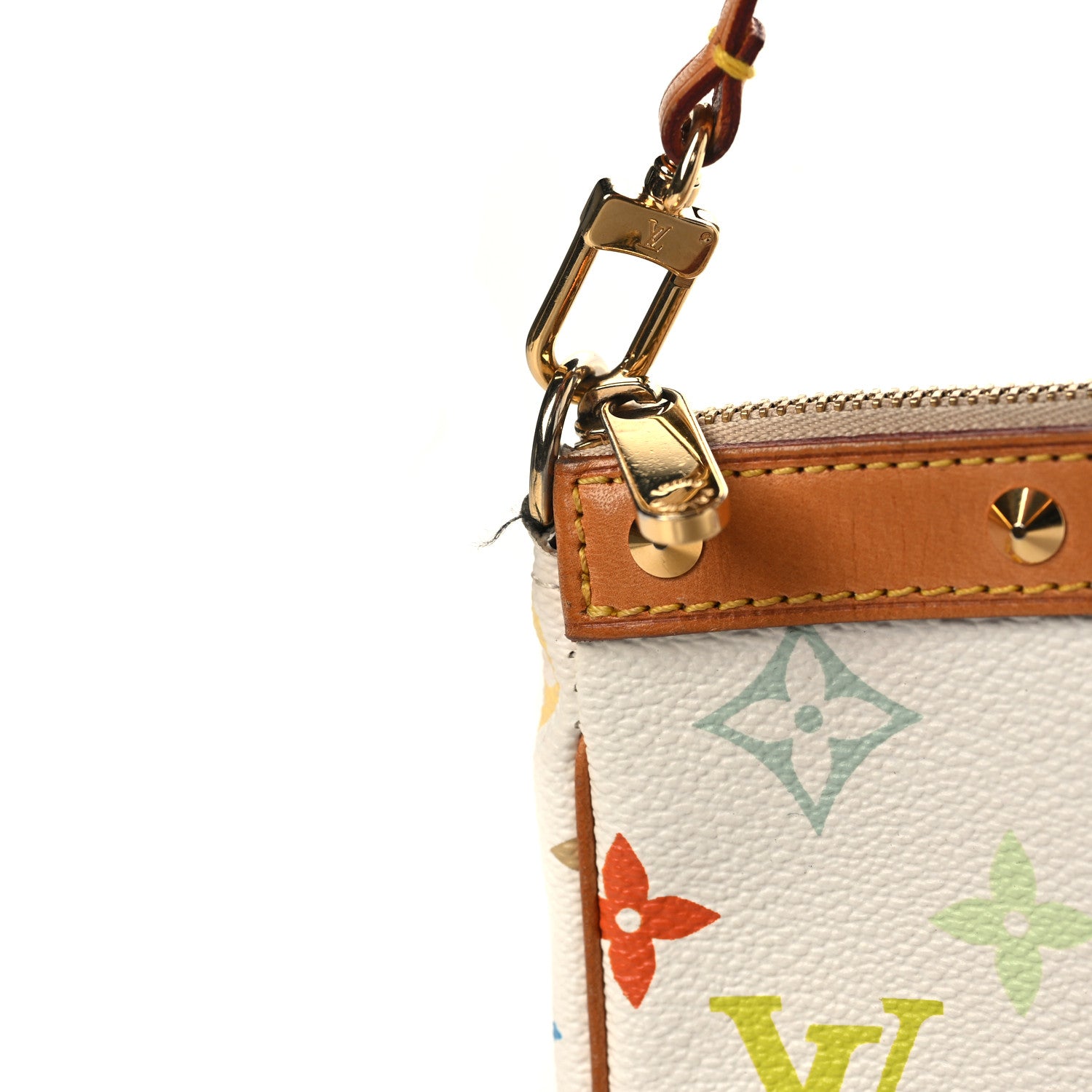 Louis Vuitton Monogram Multicolor Pochette Accessories White 10 of 10