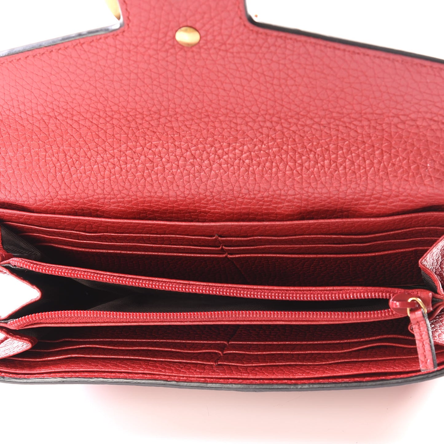 Cellarius Calfskin GG Marmont Continental Wallet Hibiscus Red