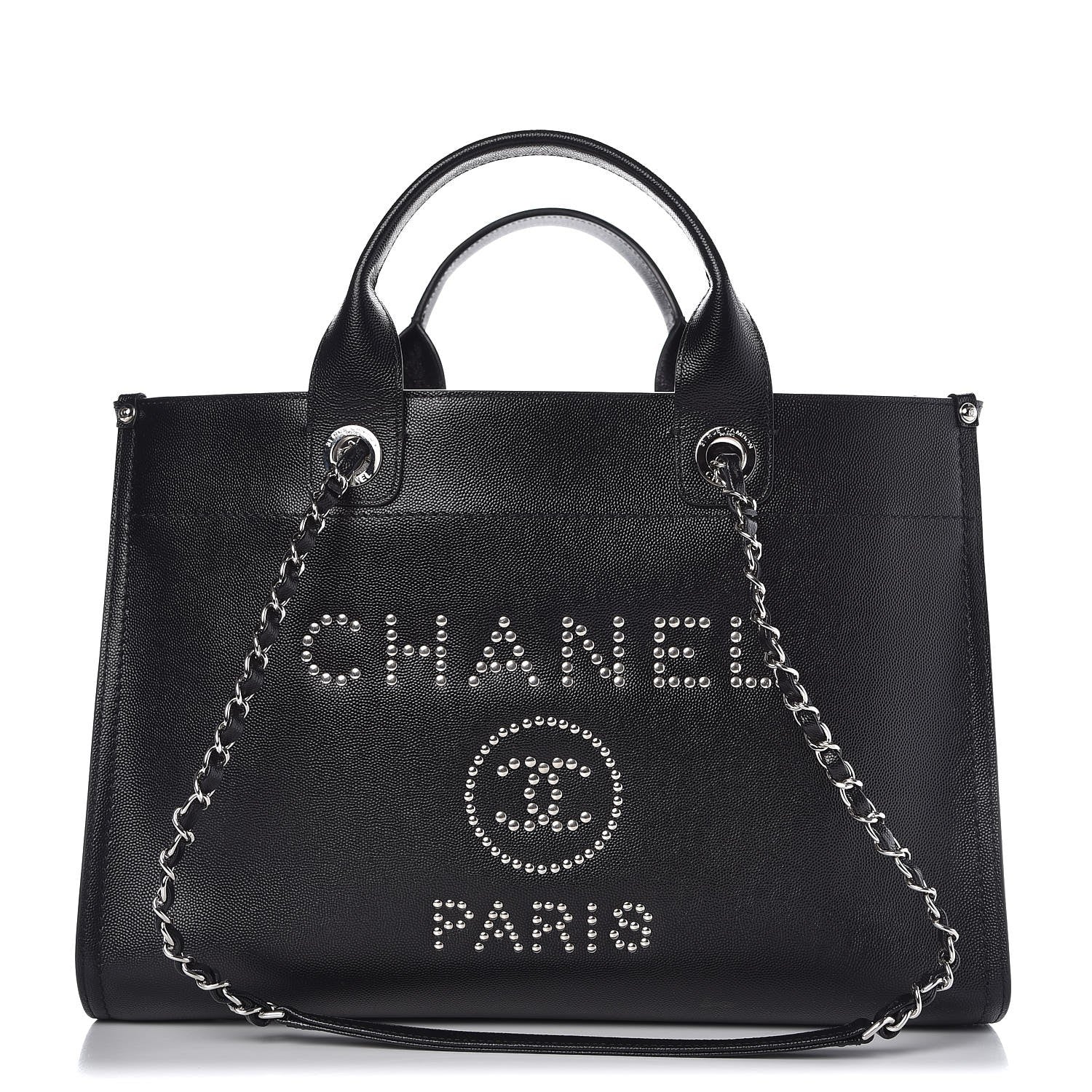 Chanel Caviar Medium Studded Deauville Tote Black 1 of 11