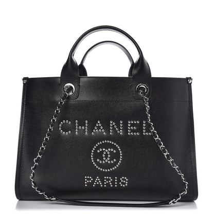 Chanel Caviar Medium Studded Deauville Tote Black 1 of 11