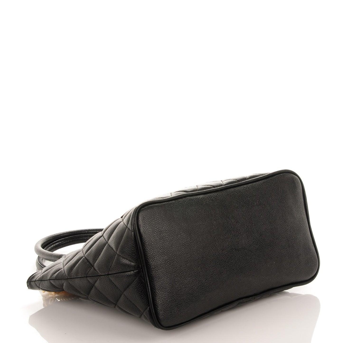 Caviar Quilted Medallion Tote Black