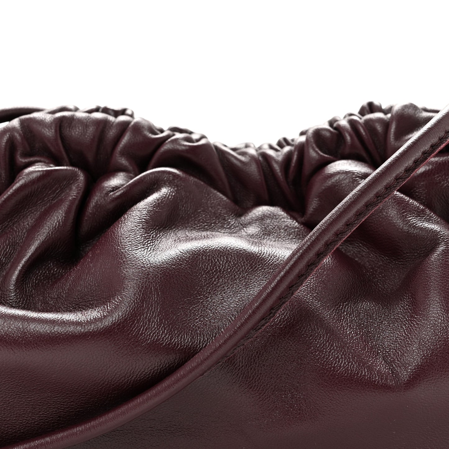 Lambskin Mini Cloud Clutch Plum