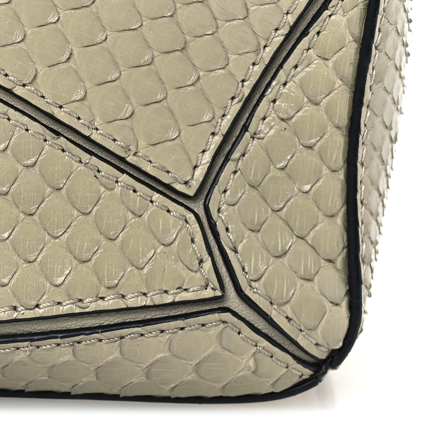 Snakeskin Mini Puzzle Bag Marble Green