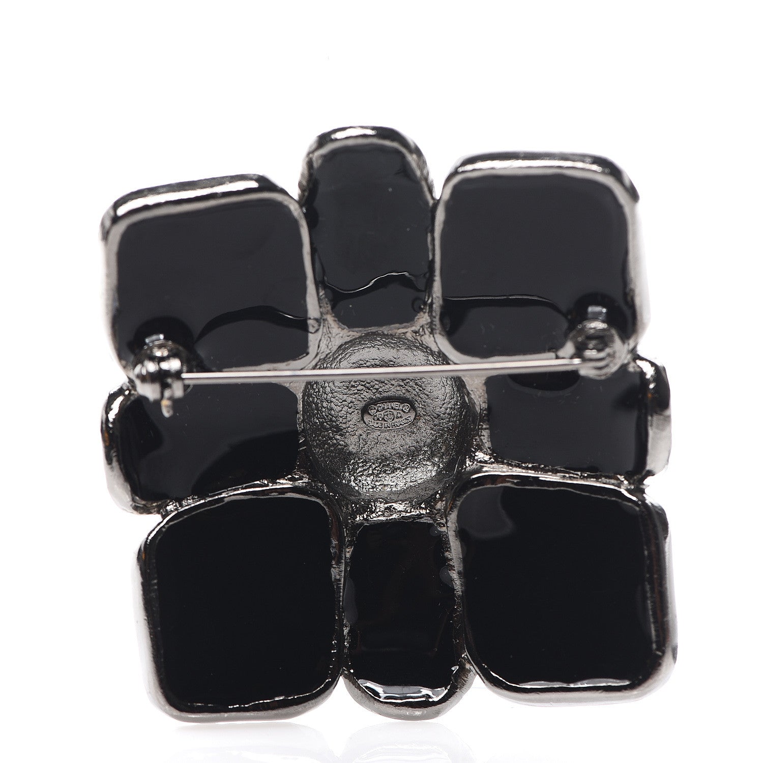 Chanel Gripoixl CC Brooch Black 2 of 3