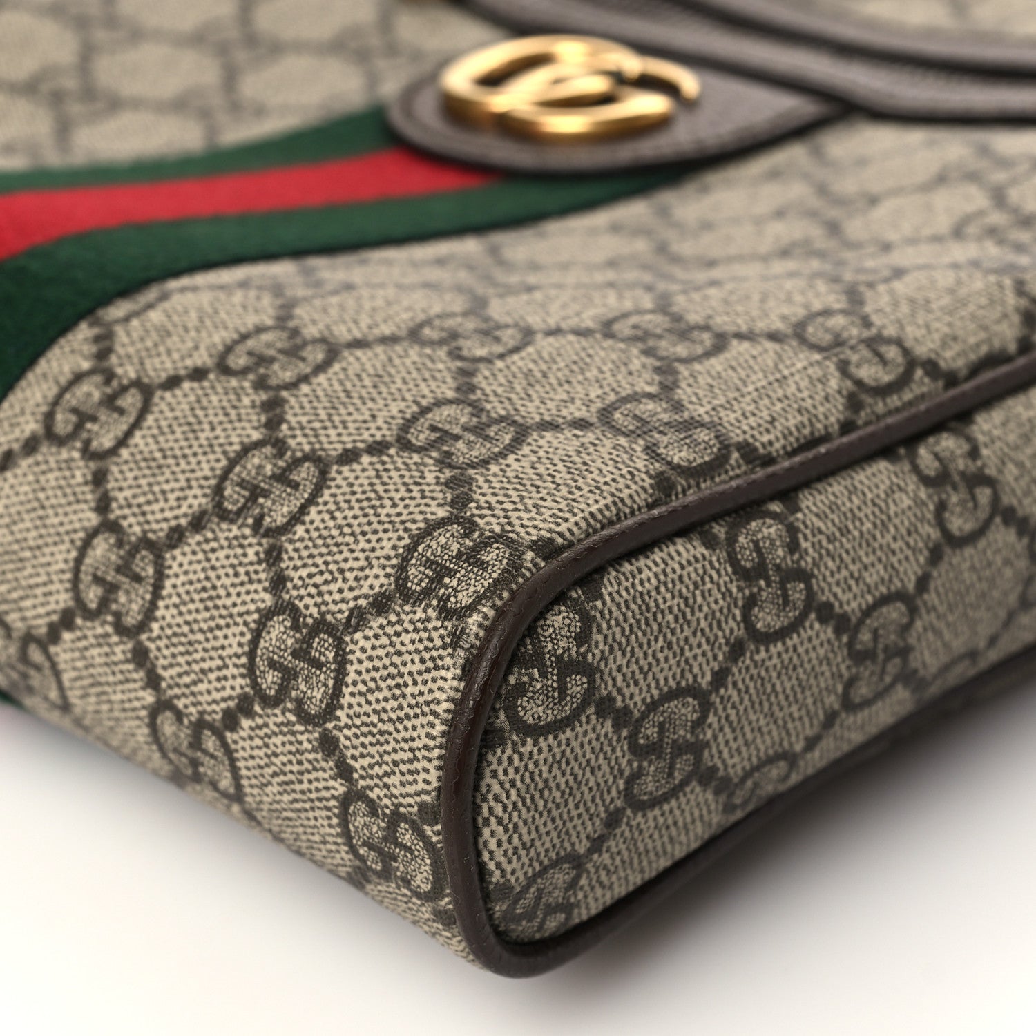 Gucci GG Supreme Monogram Web Small Ophidia Messenger Bag Brown 11 of 12